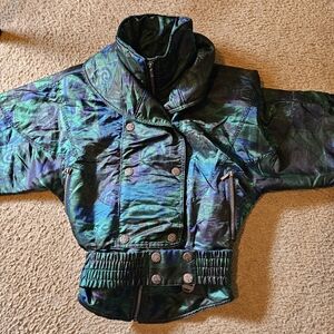 Vintage 1980's or 1990's Nils Ski Jacket Green&Purple colour